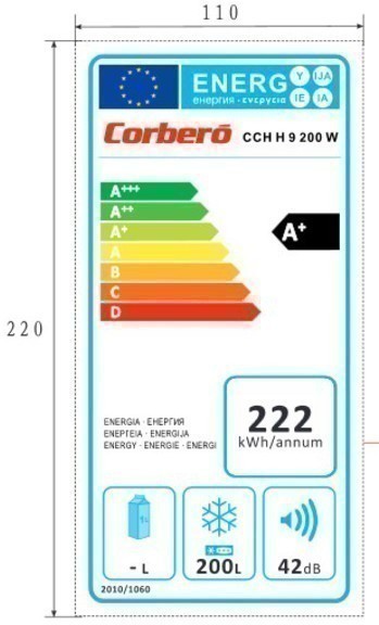 CORBERO CONGELADOR ECCHH9200W HORIZONTAL 200L A+