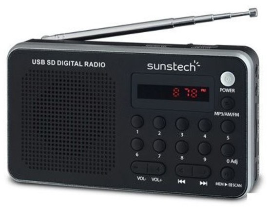 SUNSTECH Radio Portátil SUNSTECH RPS411BK 