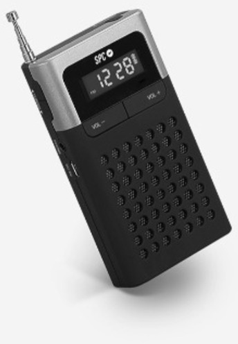 Radio Spc 4583N Icy Pro Am/fm Plata/negro Clip