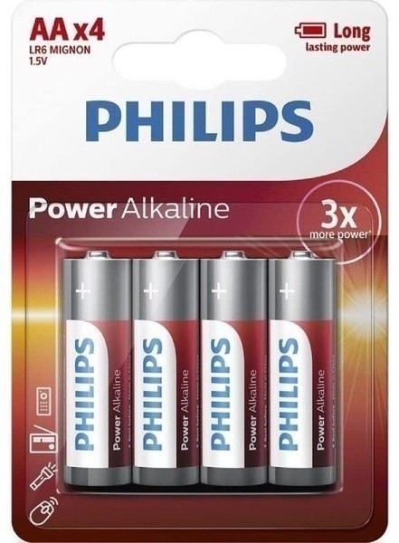 Pila Philips AA Alkaline Lr6 Blister 4 Unidades