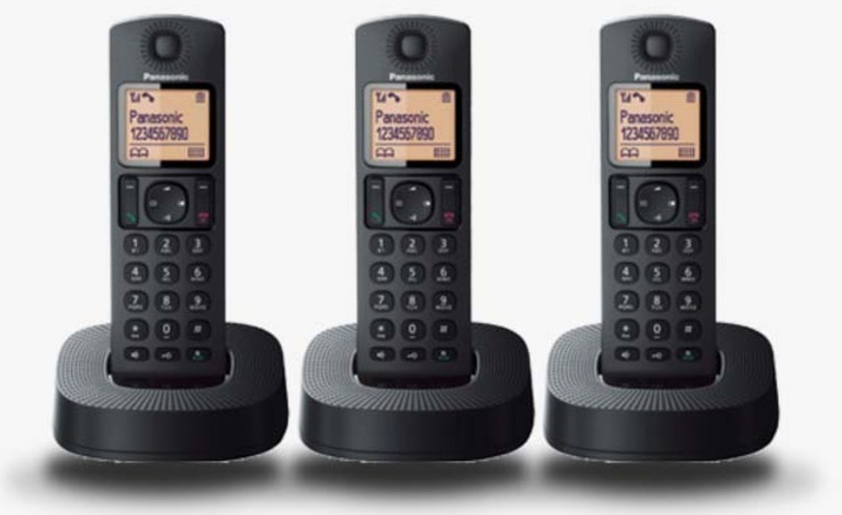 Telefono Panasonic KXTGC313SPB Negro Trio Dect
